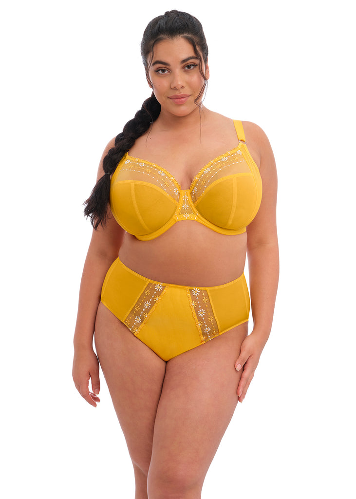 Cacique yellow polka dot ruched bralette 14/16