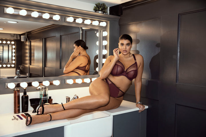 Elomi Matilda Plunge Bra - Wine Diamond