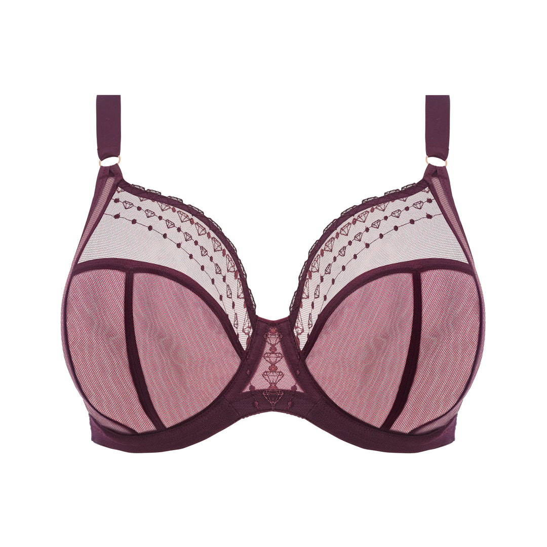 Elomi Matilda Plunge Bra - Wine Diamond