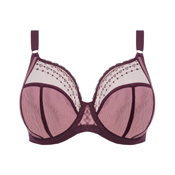 Elomi Matilda Plunge Bra - Wine Diamond