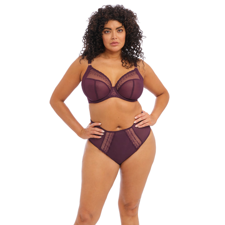Elomi Matilda Plunge Bra - Wine Diamond