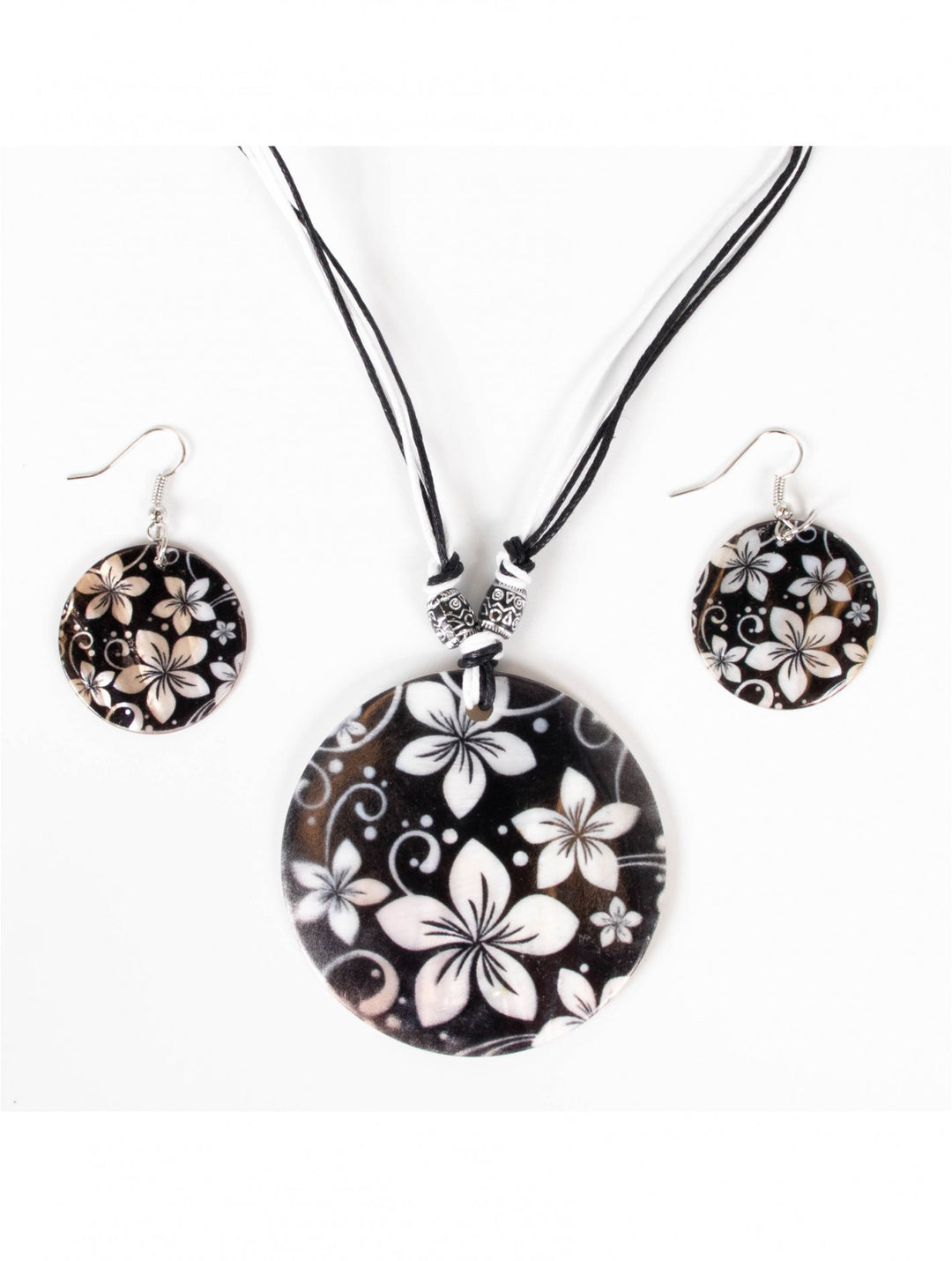 Fashion Print Necklace and Earrings Set