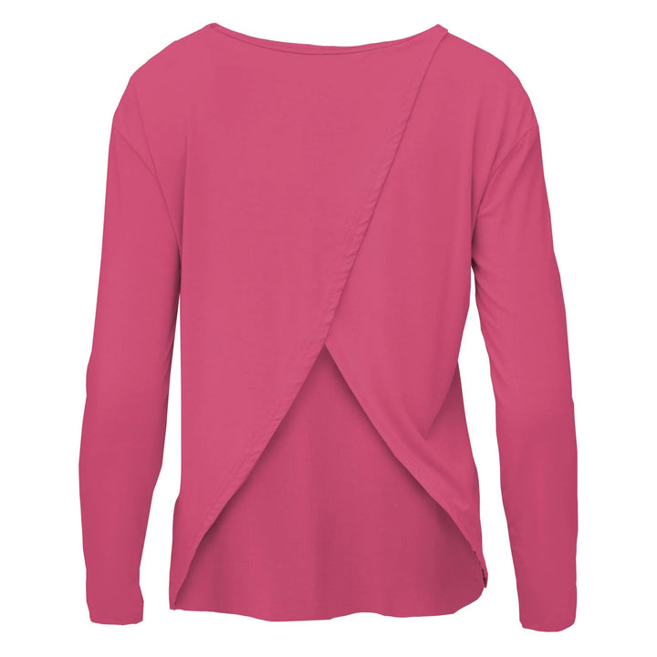 Long Sleeve Butterfly Open-Back Flamingo Top