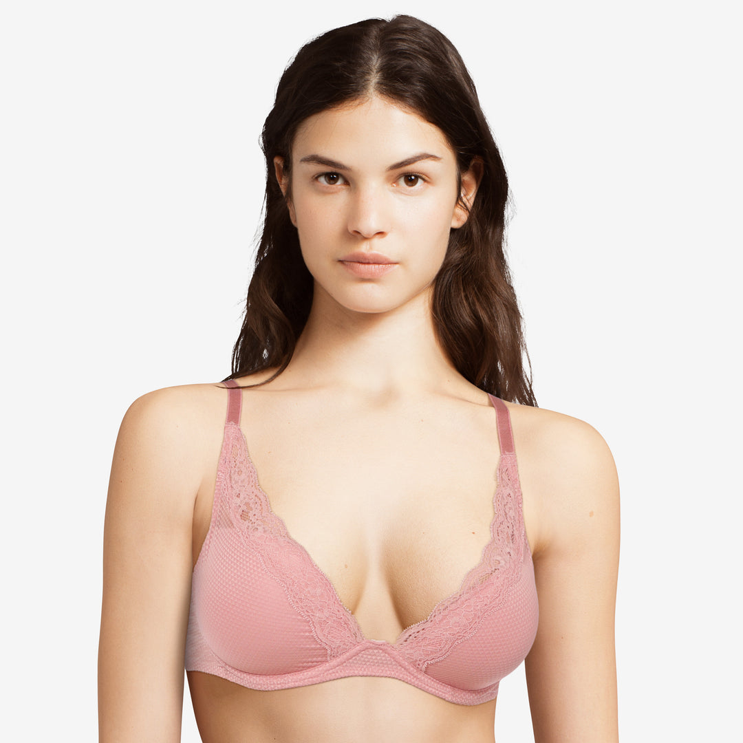 Buy Olga Flirty Deep Plunge Lace Contour Bra (GF3711A) 40DDD/Gardenia at