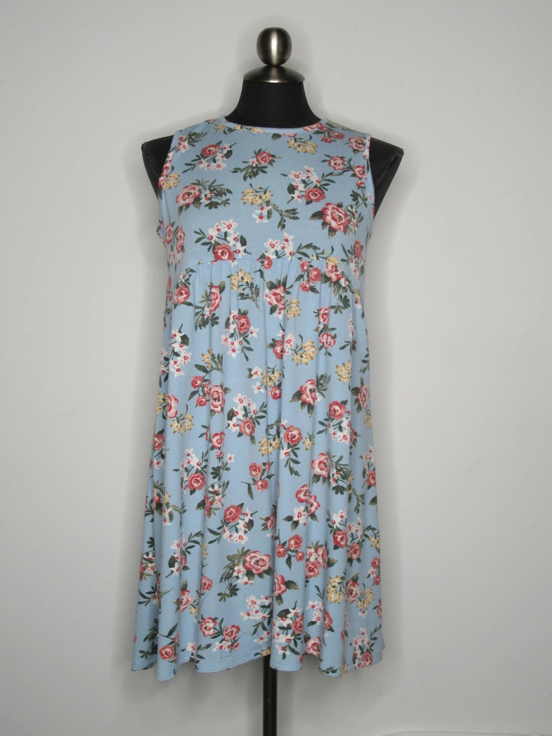 Floral Stretch Pleated Dress