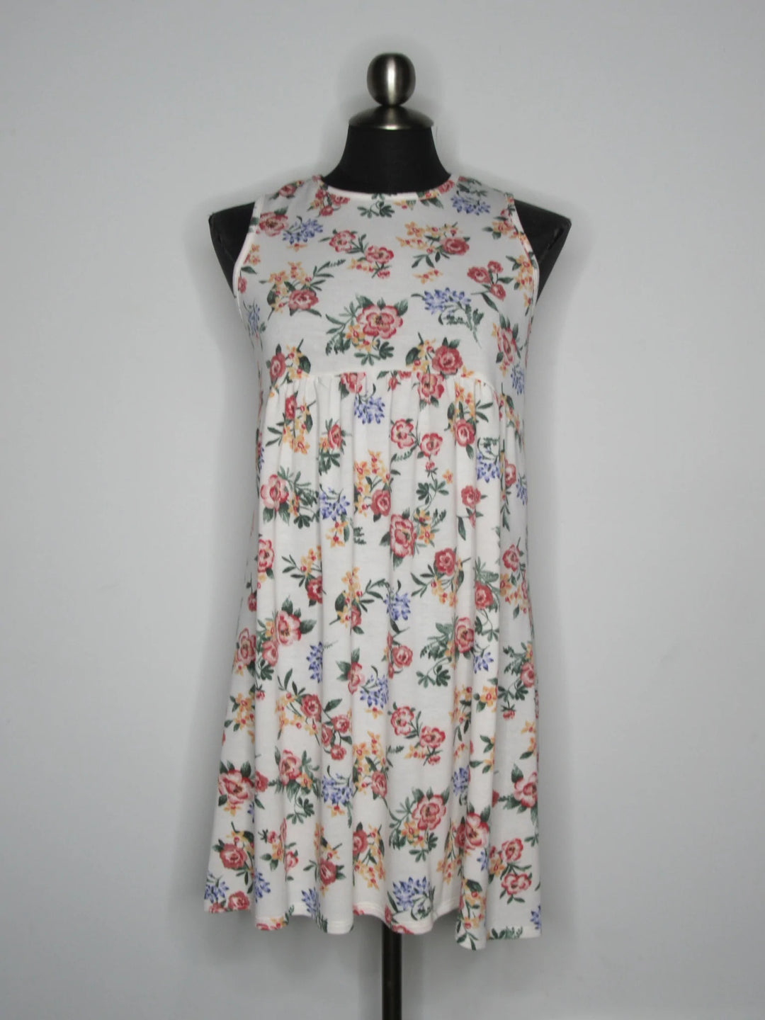 Floral Stretch Pleated Dress