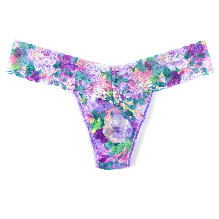 Hanky Panky Printed Signature Lace Thong - Bathe In Petals