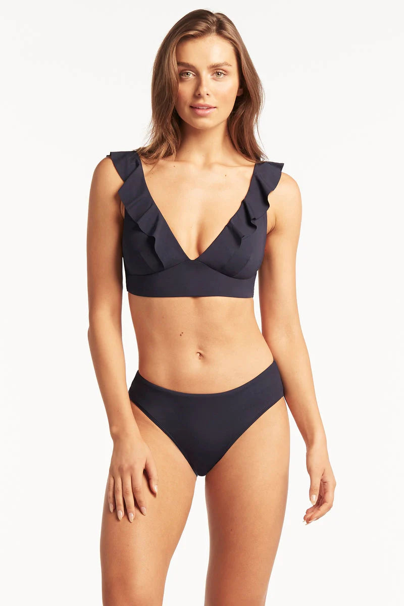 Eco Essentials Frill Swim Top - Night Sky