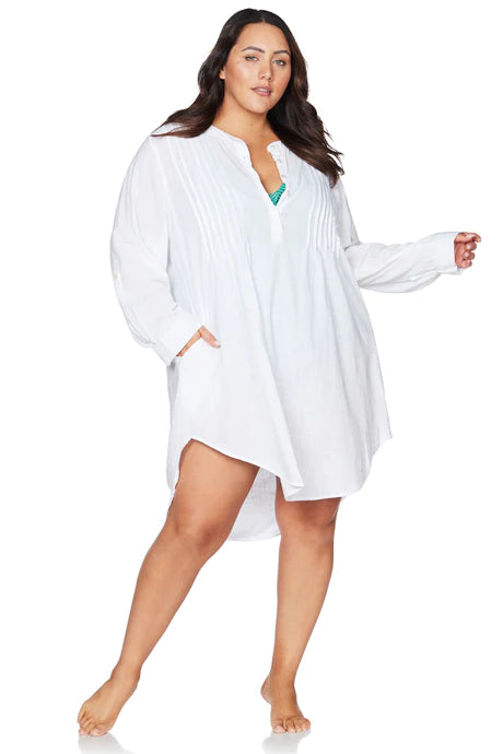 White Gershwin Over Shirt Cover Up