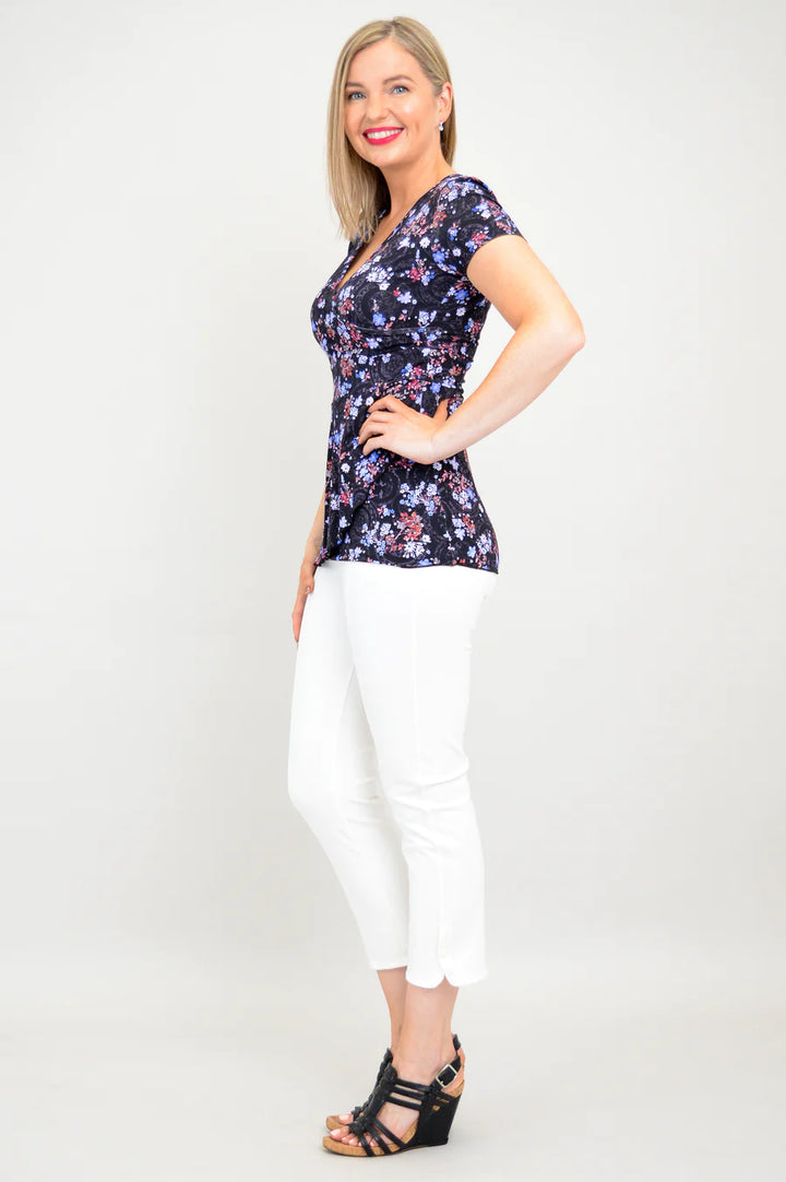 Bamboo Suzanne Short Sleeve Top - Mignonette