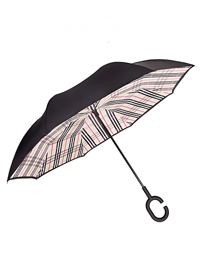 Double Layer Inverted Umbrella w/ C-Shaped Handle