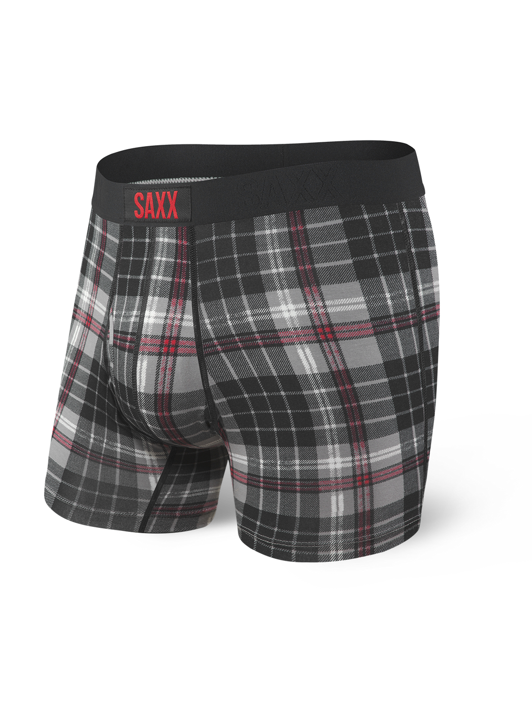 Saxx Ultra Boxer - Grey Tartan - Size Small