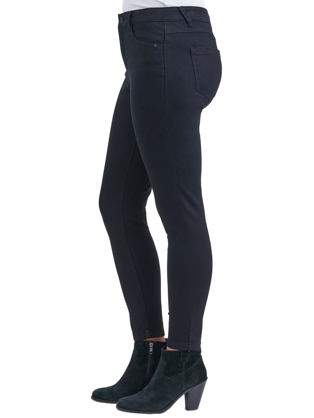"Ab"solution® Black Modern High Rise Plus Ankle Length Jeans