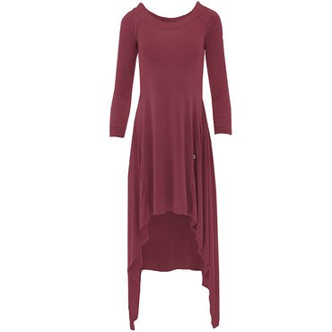 Long Sleeve Hi Lo Raglan Dress - Size X-Large