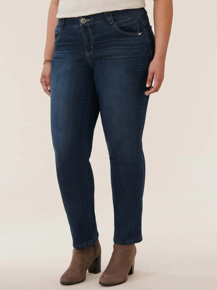 "Ab"solution® Indigo Booty Lift Plus Straight Leg Jeans