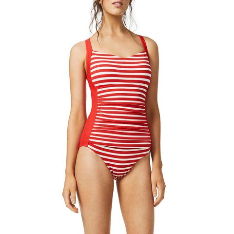 Above Board Underwire Ruched Tankini - Red