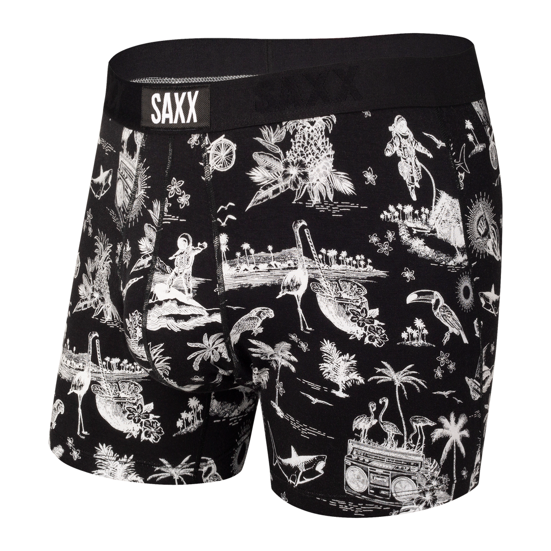 Saxx Ultra Boxer - Black Astro Surf and Turf