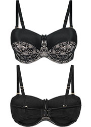 Superfit Lace Strapless - Black