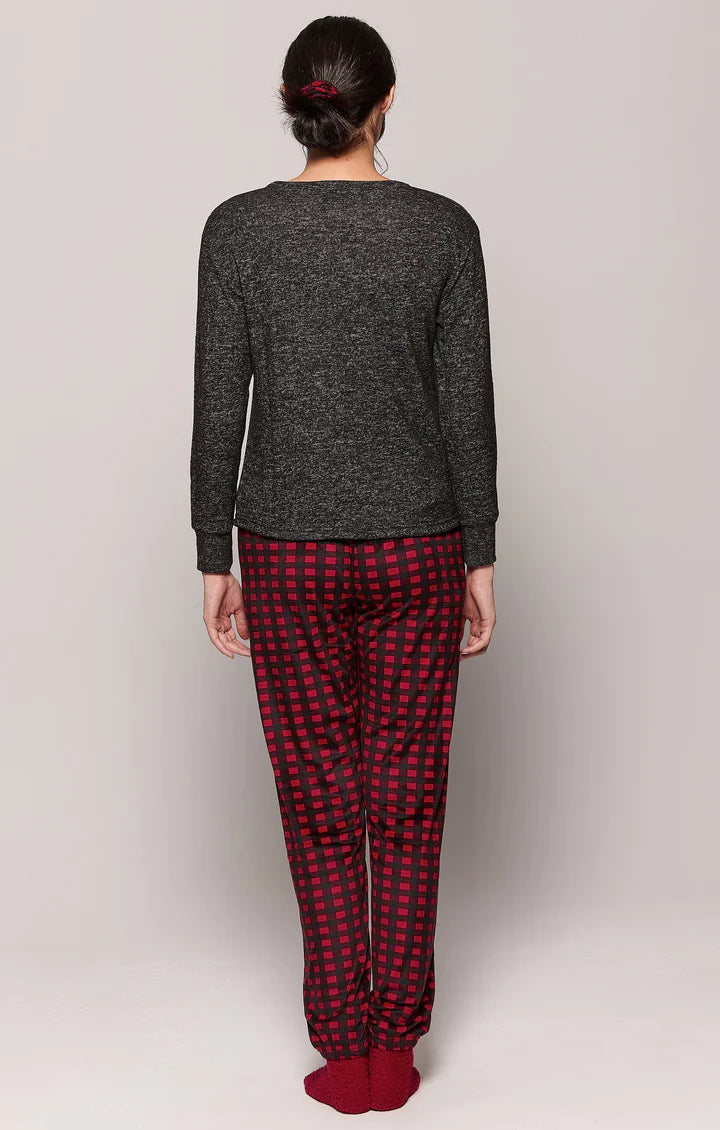 The Red and Black Checkered Pajamas Gift Set - Size X-Large