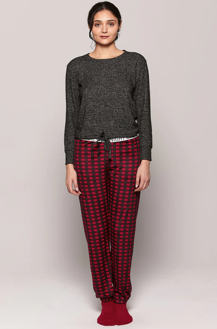The Red and Black Checkered Pajamas Gift Set - Size X-Large