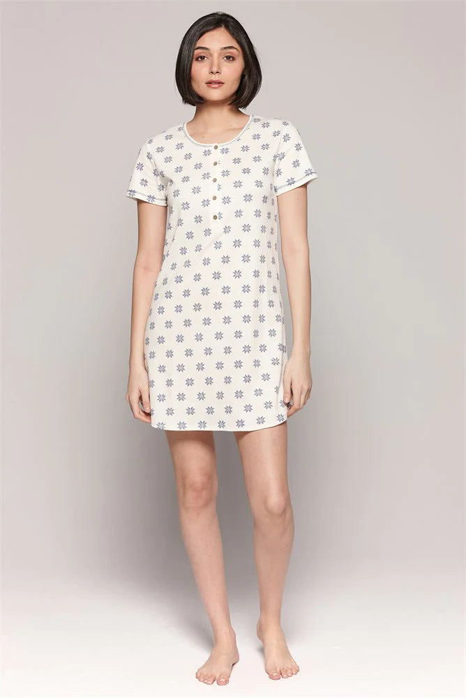Snowflake Short Nightgown