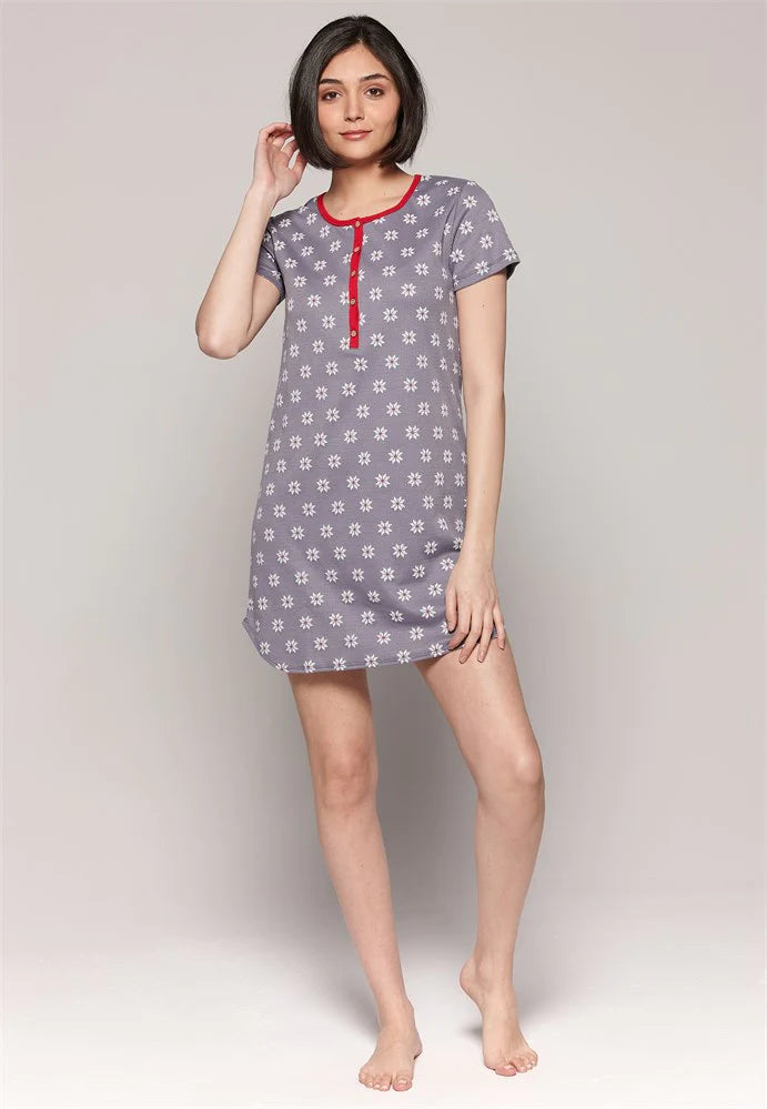 Snowflake Short Nightgown