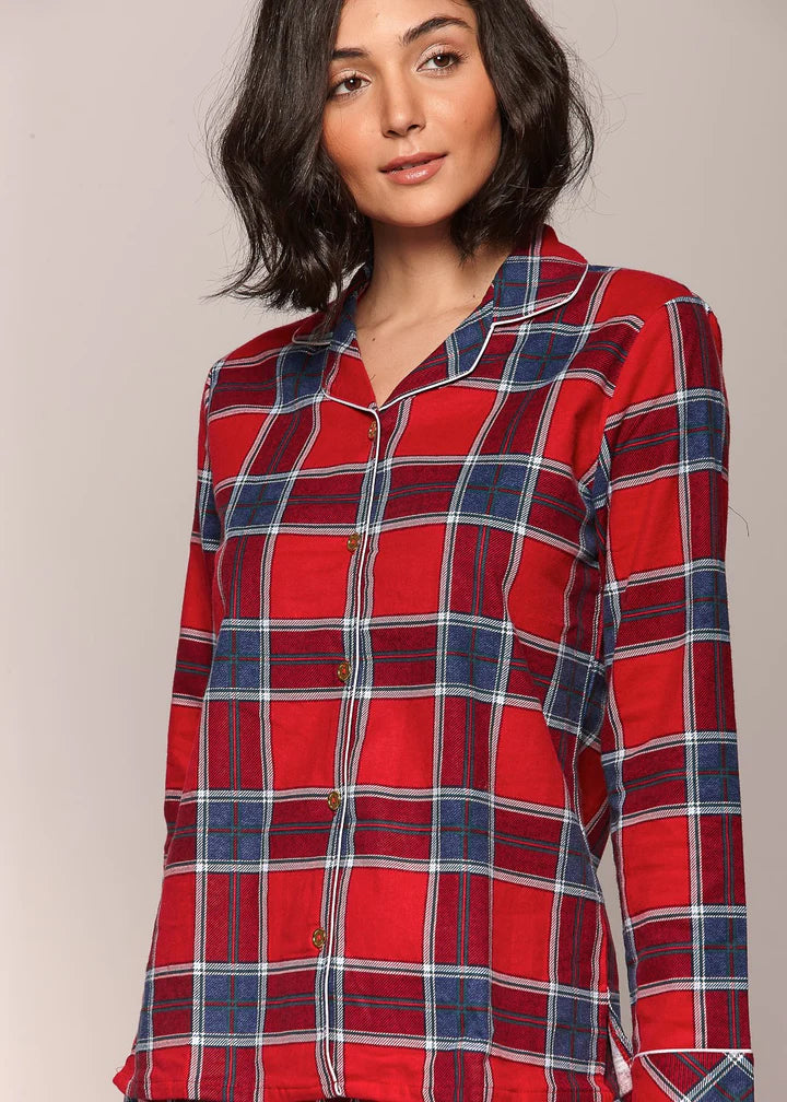 Cotton Flannel Plaid PJ Set