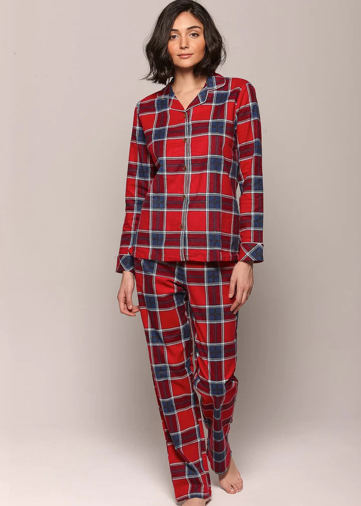 Cotton Flannel Plaid PJ Set