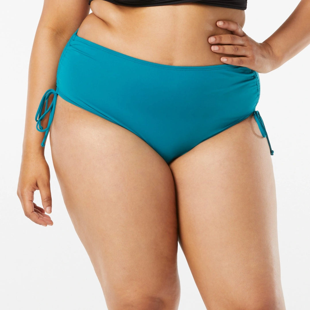 Beach House Hayden High Waisted Side Tie Bikini Bottom - Lagoon - Size 24