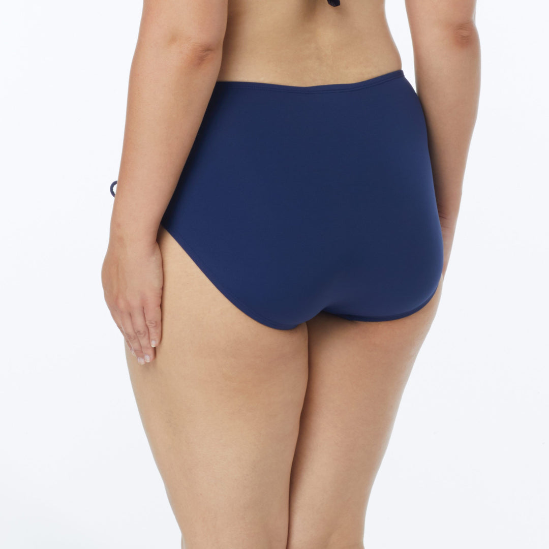 Hayden High Waisted Side Tie Bikini Bottom - Navy