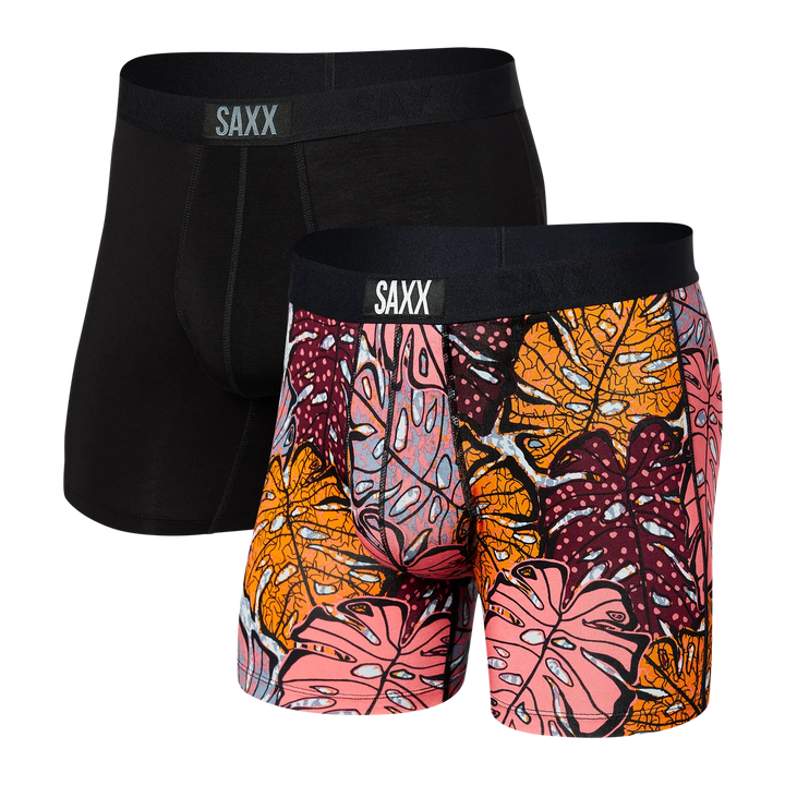 Saxx Vibe 2 Pack Boxer Brief - Tropical Wax / Black