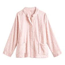 Rose Print Minky Bed Jacket