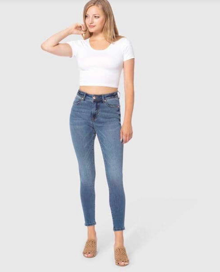 Alexa High-Rise Skinny Jeans - Royal Blue