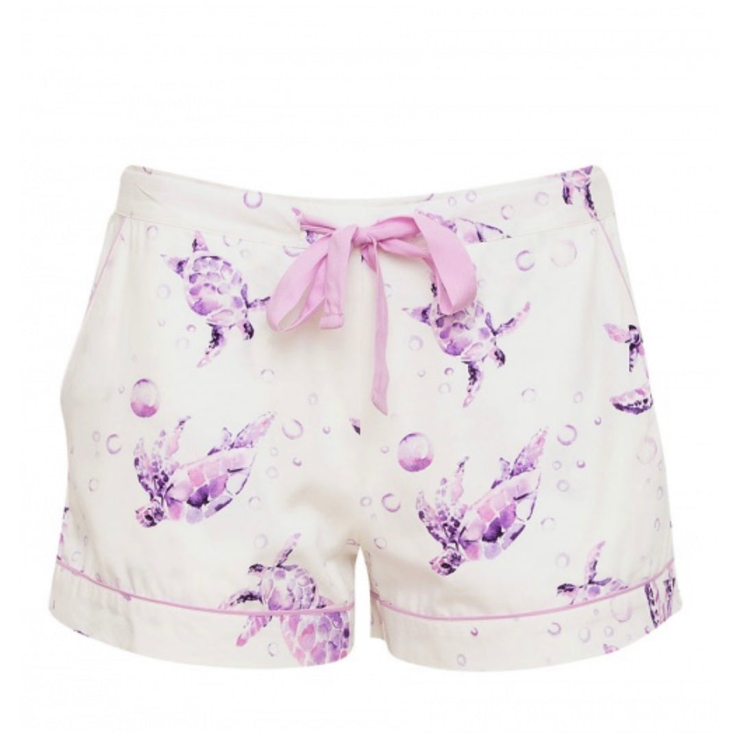 Tilly Turtle Print Shorts - Size 2 X