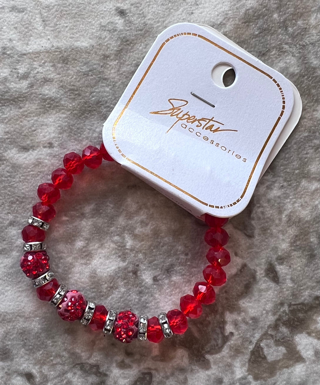 Crystal Beaded Stretch Bracelet