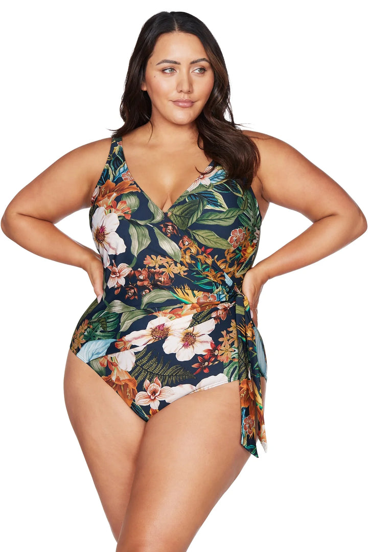 Into The Saltu Navy Hayes Underwire One Piece