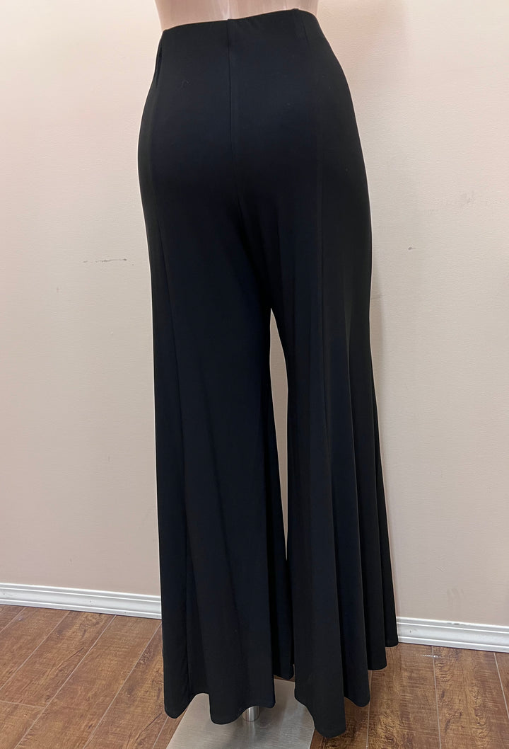 Black Pull-On Flowy Dress Pants