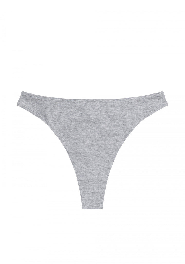 Blush Cotton High Leg Thong