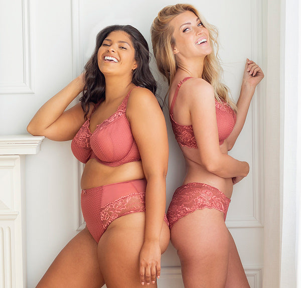 Fit Fully Yours Serena Lace Underwire Bra - Canyon Rose - Size D 40