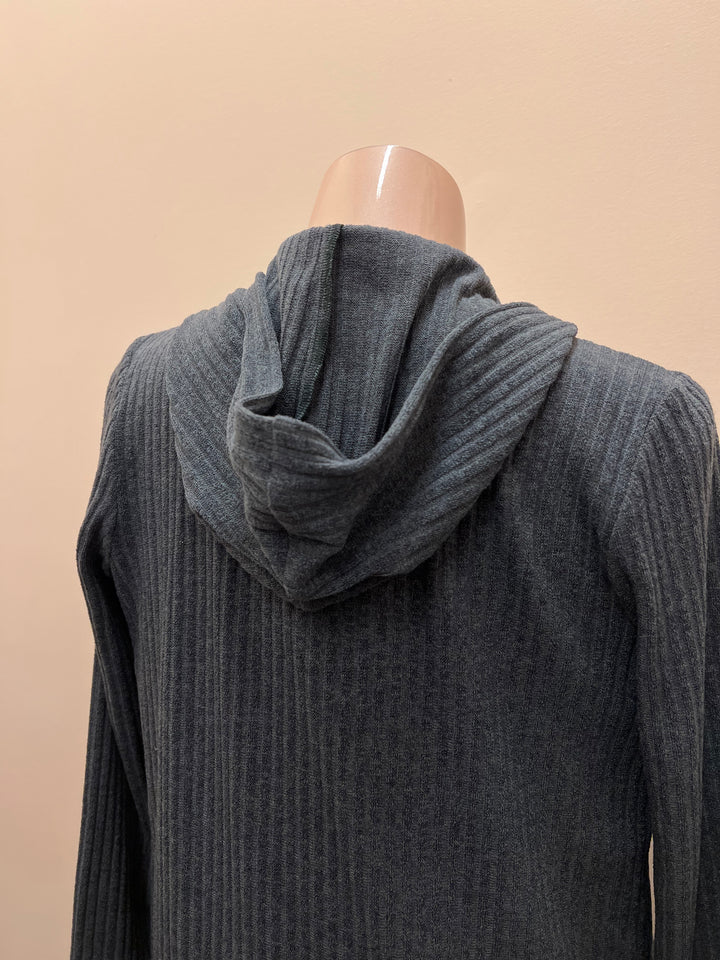 Soft Works Ribbed Hooded Cardigan - Size Medium