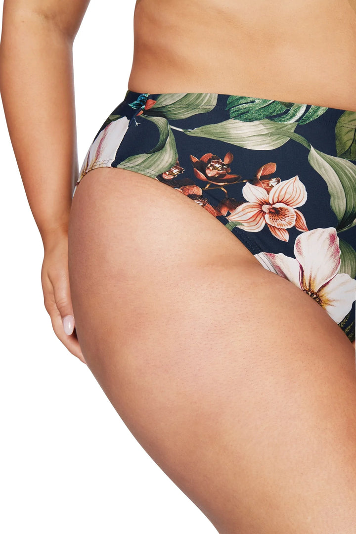 Into The Saltu Navy Richter High Leg High Waist Swim Pant