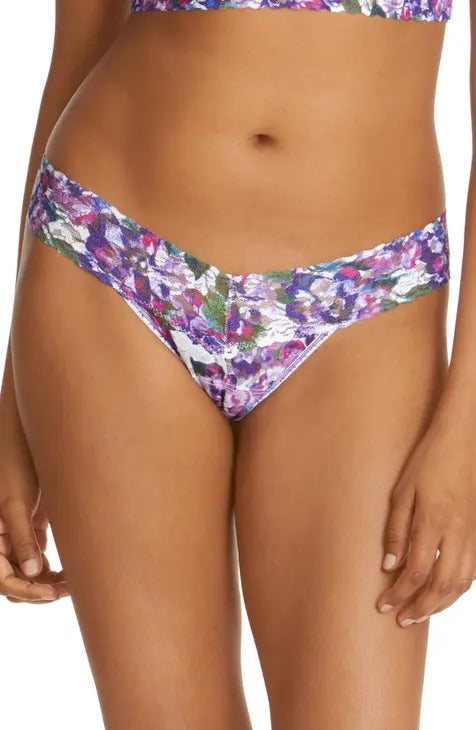 Hanky Panky Purple Pansy Lace Thong