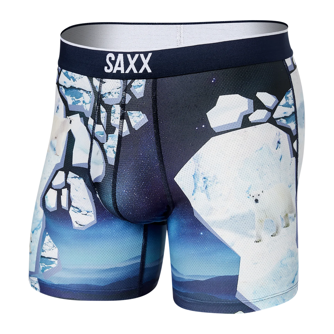 Saxx Volt Breath Mesh Boxer Brief - Polar Ice