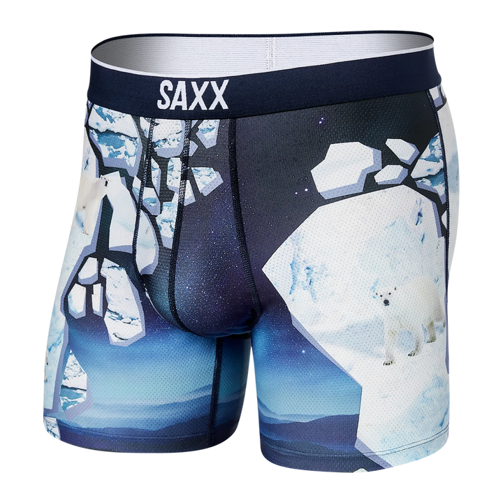 Saxx Volt Breath Mesh Boxer Brief - Polar Ice