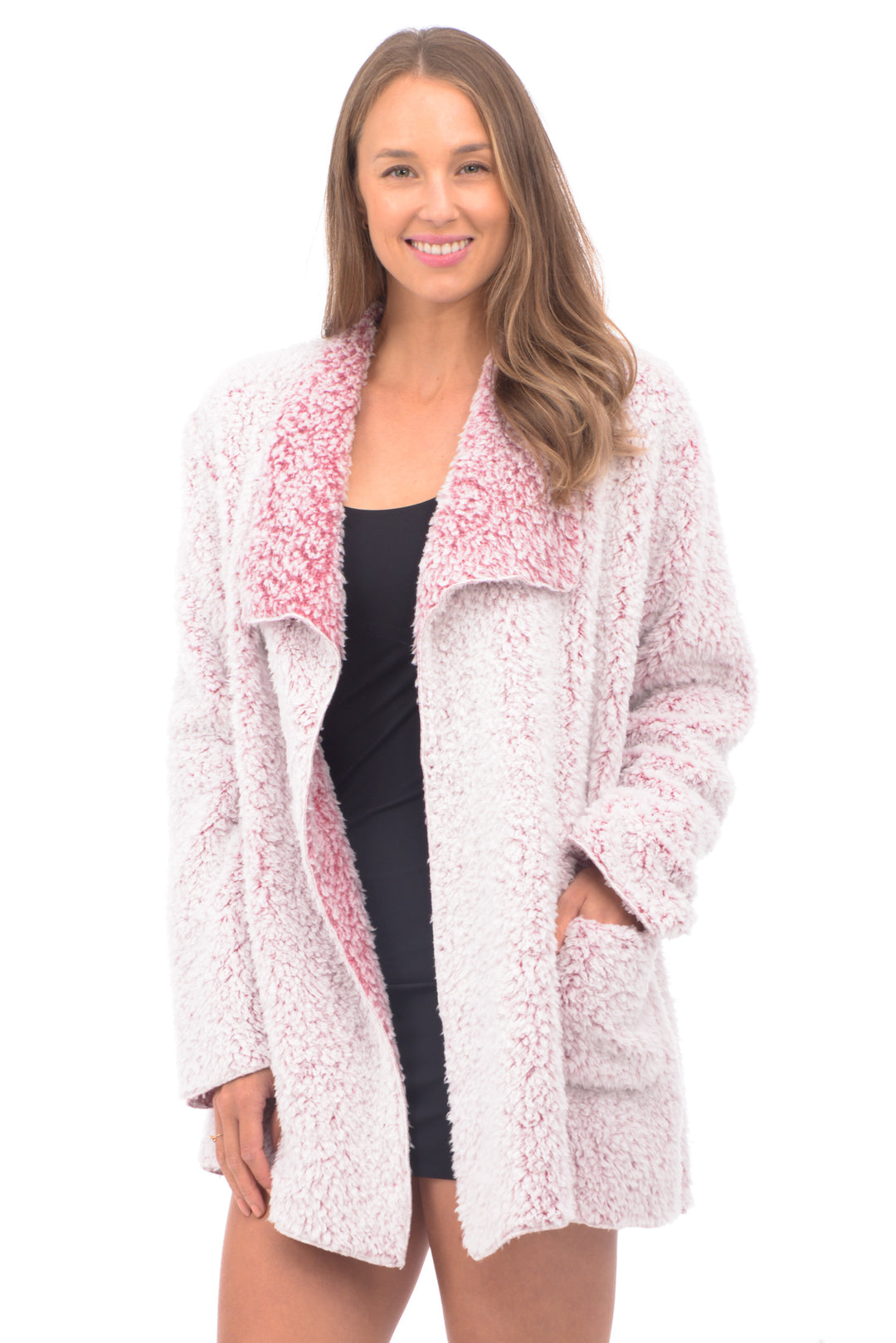 Sherpa Bed Jacket - Pink - Size Small / Medium