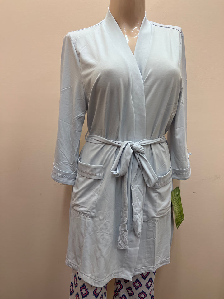 Wild Bleu Satin Ribbon Robe