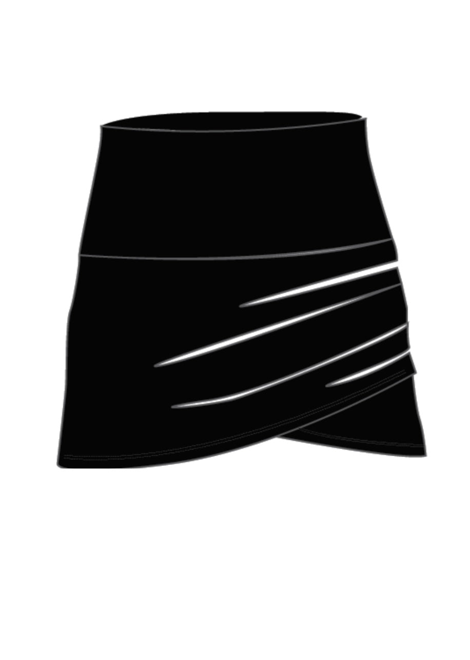 Ruched Side Wrap Swim Skirt