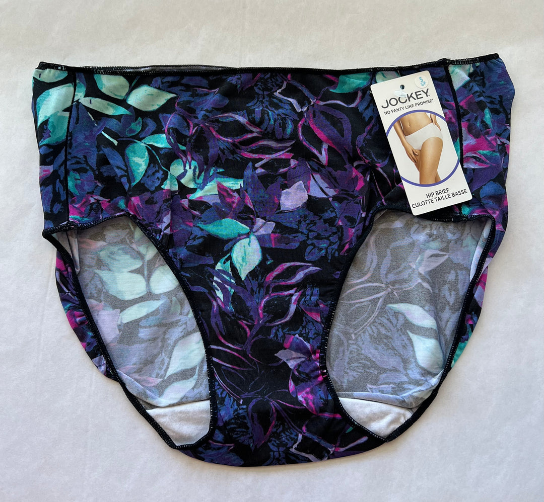 Jockey No Panty Line Promise Hip Brief Botanical Canvas Sheer