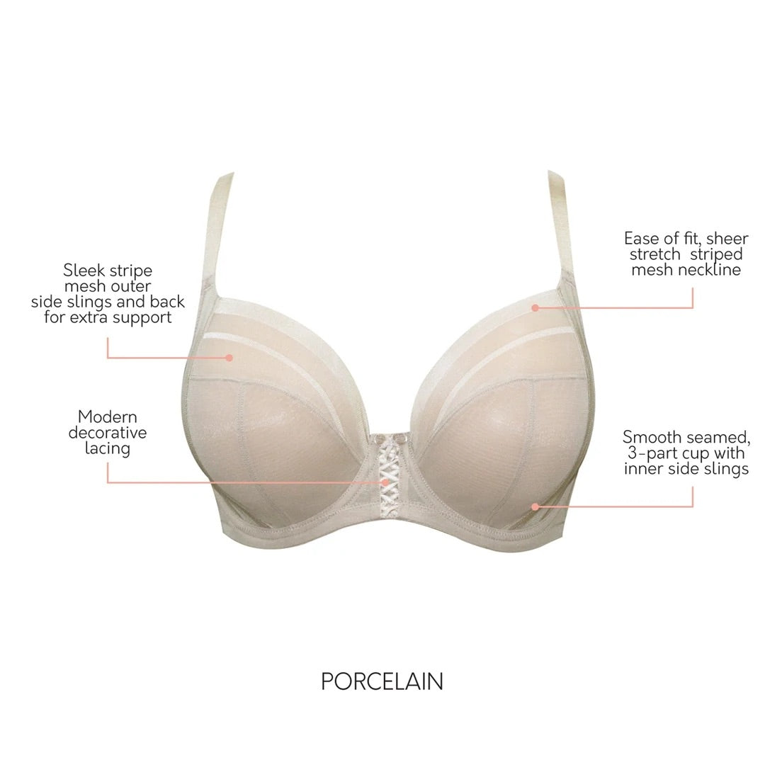 Shea Plunge Unlined Bra - Bare – Sheer Essentials Lingerie & Swimwear