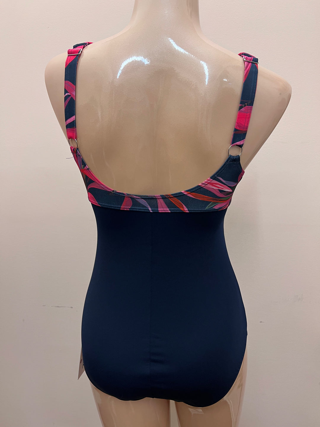 V Front Polyester 1 Piece Swimsuit